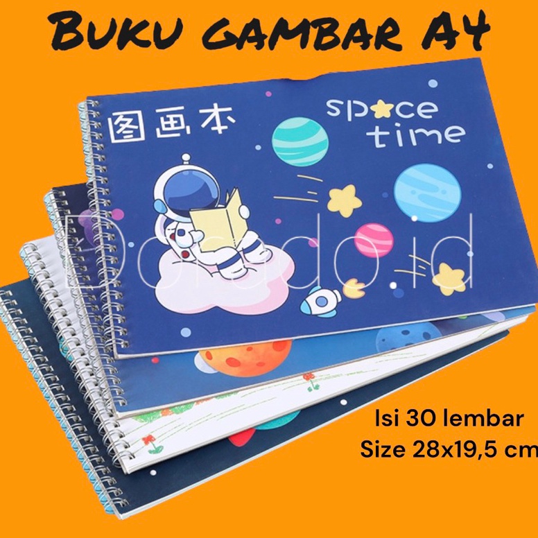 

97 Drawing Book / Buku Gambar Ring A4 Karakter ➳Terbaru