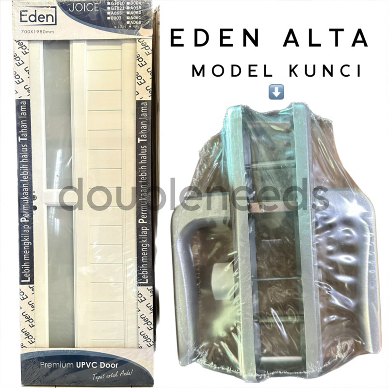 PINTU UPVC EDEN ALTA KACA 1/2 / PINTU UPVC EDEN KAMAR MANDI / PINTU KAMAR MANDI