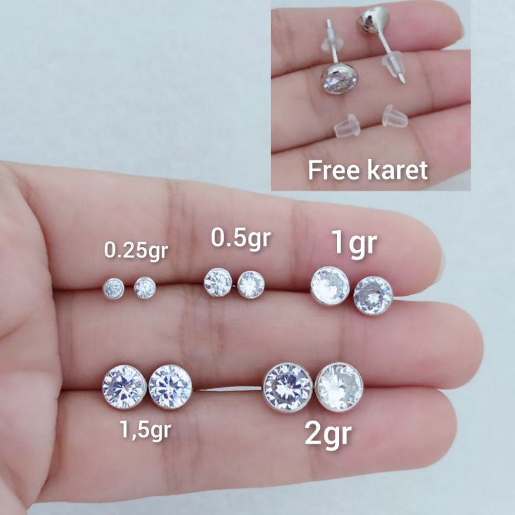 Produk Ekslusif GIWANG /TUSUK PERAK S925 LAPIS MAS PUTIH