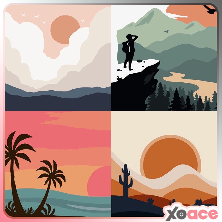 

COD Canvas Paint By Number Kit Digital Oil Painting DIY Lukisan 20 x 20 Seri G 4187