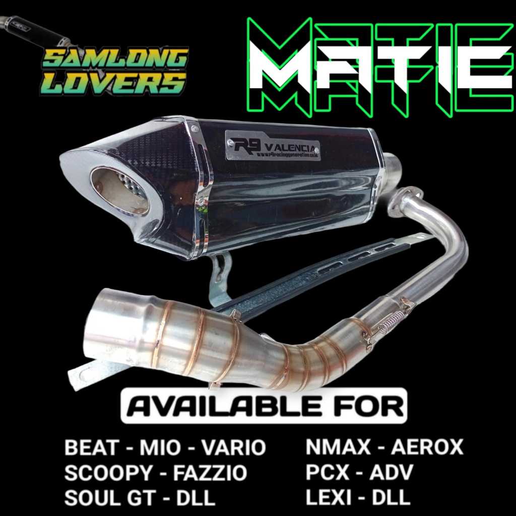 knalpot R9 Valencia/knalpot r9 nmax new/knalpot r9 aerox /knalpot r9 nmax old/knalpot r9 variio 125/