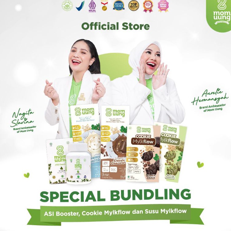 

[KODE DL6BB] Mom Uung Asi Booster Special Bundling 60 Kapsul + Cookie Mylkflow + Susu Mylkflow / Pelancar Asi Halal / Vegan Friendly