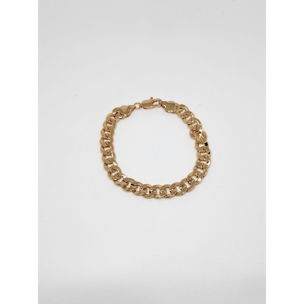 Rylie Gelang rantai holo kosong sisik naga lapis emas