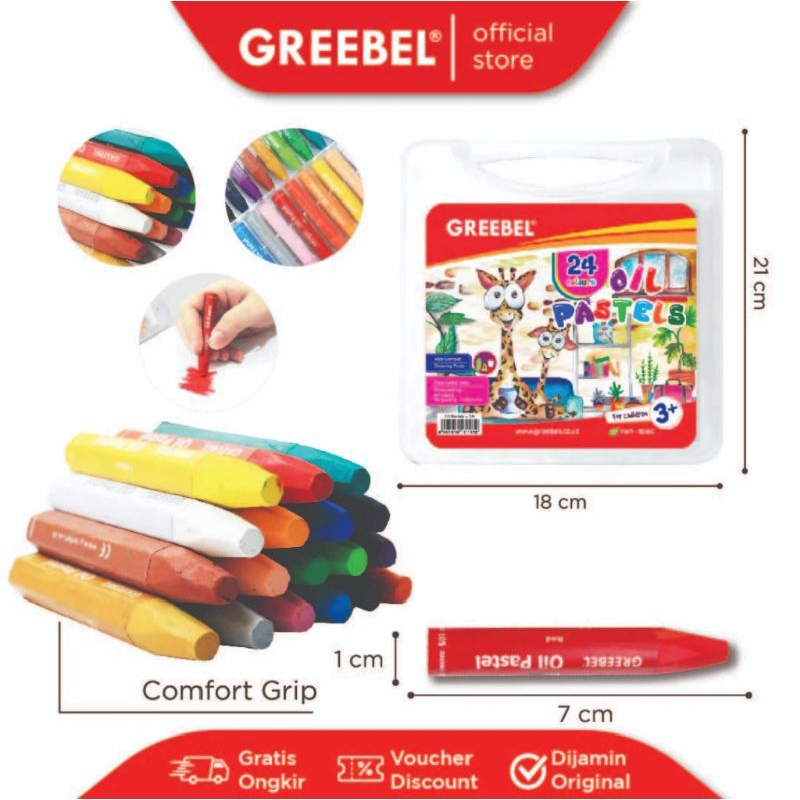 

tyvf Crayon Oil pastel Greebel 24 warna ( 1set/24wrn )