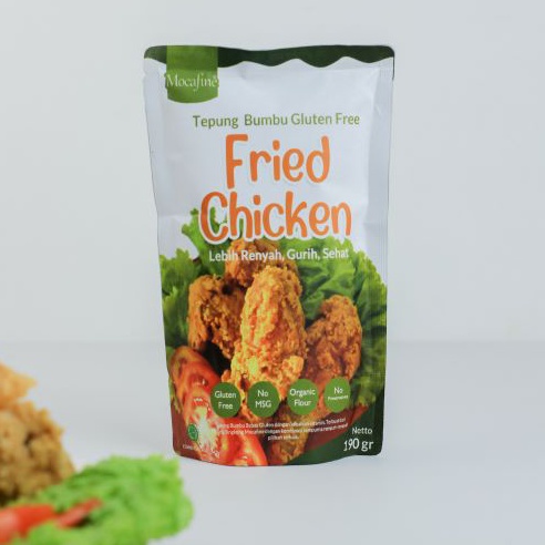 

Terk1n1 MOCAFINE Tepung Gluten Fried Chicken by Rumah Mocaf - Tanpa MSG - Tanpa Pengawet - Halal - 190 gram New Product
