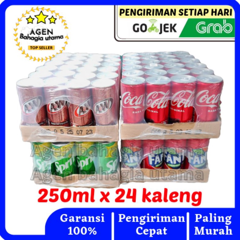 

35 AW / COCA COLA / COLA ZERO / FANTA / SPRITE / TONIC WATER KALENG 250ml ( 1 KARTON ) 99