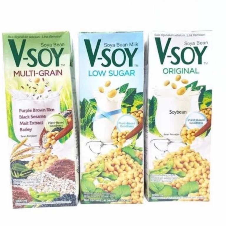 

72 susu vsoy 1 liter multi grain/original/low sugar 8177