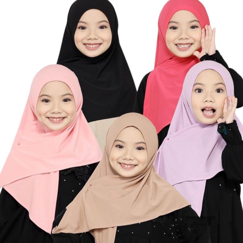 hijab instan anak hijab segitiga oval anak