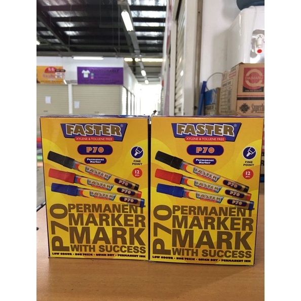 

✨Mall✨ Spidol Permanent Marker Faster P70 ( 1pak/12pcs ) !!