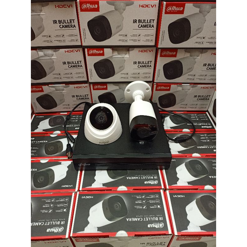 PAKET CCTV DAHUA 2 KAMERA 2MP TANPA KABEL