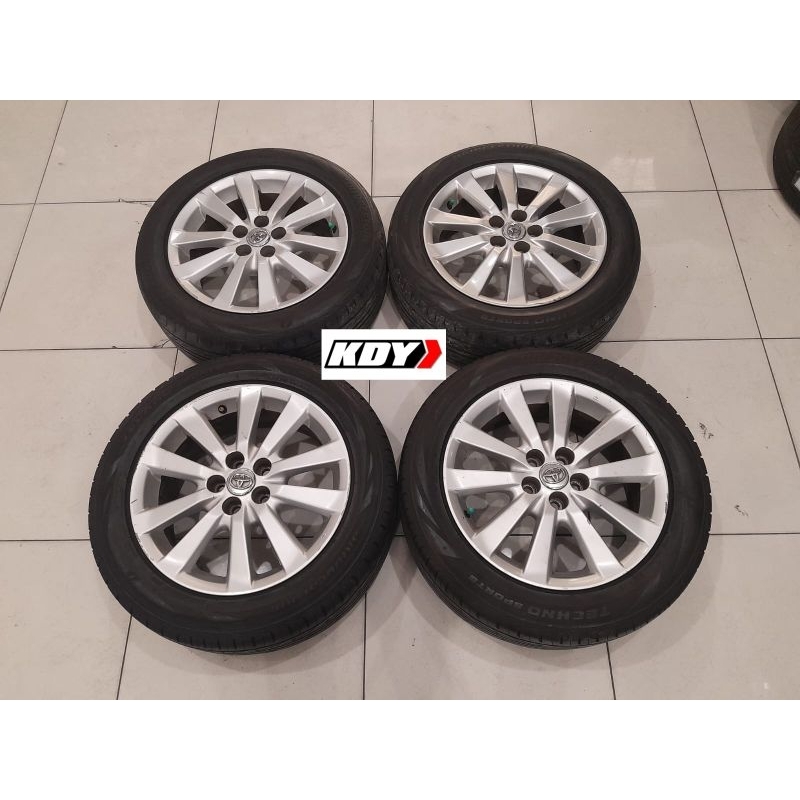 Velg Bekas original Copotan Mobil Altis Ring 16 Plus Ban Sken 205 55 R16