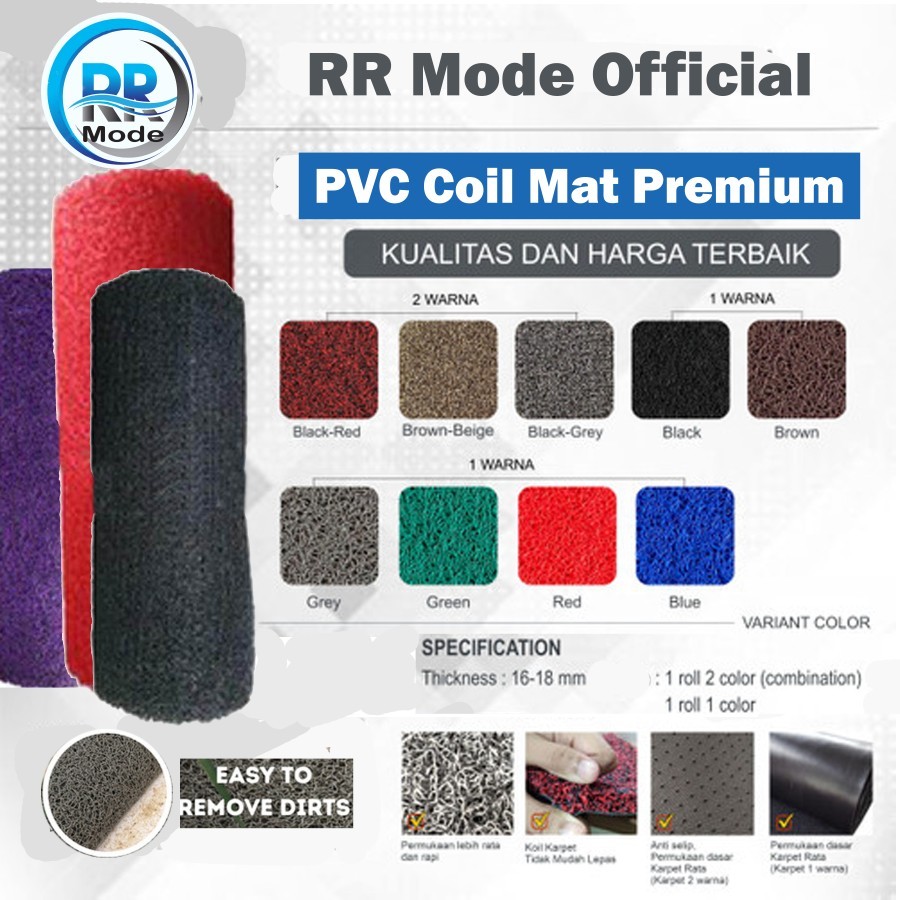 Keset Kamar Mandi Anti Slip Besar 50cm x 120cm Karpet Tebal Serap Air Keset Kaki Besar PVC Bihun Mie