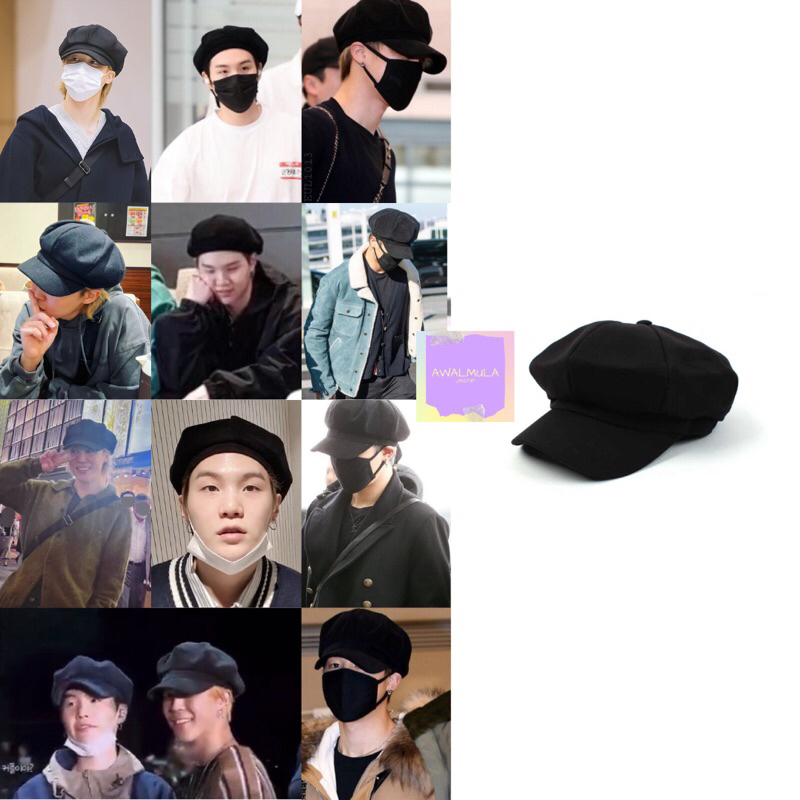 (PO) OFFICIAL UNIVERSAL CHEMISTRY Corduroy & Heavy Newsboy Cap worn by BTS Jimin