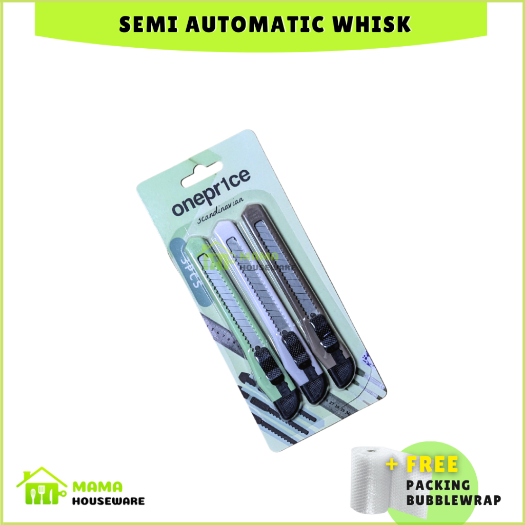 

Set Cutter Knife 13 CM 3 Pcs / Pisau Cutter isi 3 Pcs / Cutter Kater Karter Pisau Besar Reffil isi 3 Pcs