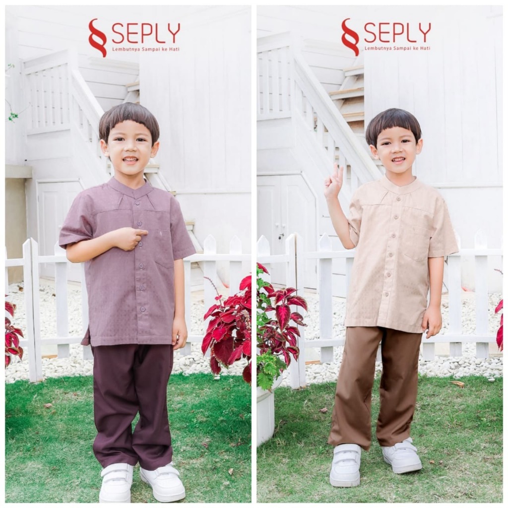 KOKO ANAK SEPLY KLIKO 142 SARIMBIT EKSIS 222 223 SETELAN BAJU BUSANA MUSLIM LAKI LAKI LENGAN PENDEK 