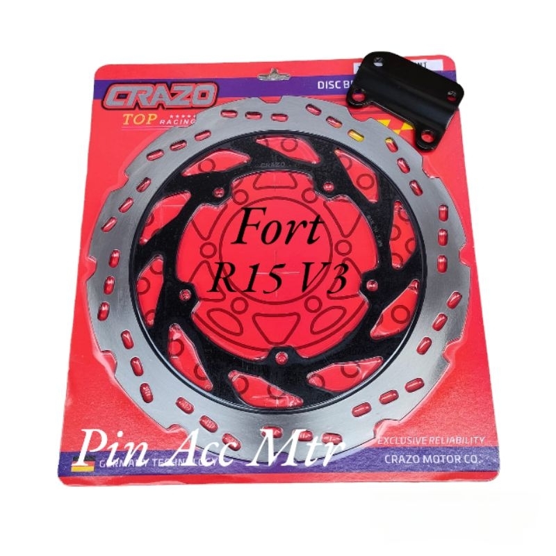 Piringan Disc Cakram Depan New Variasi Hitam UK Disc 295mm+Breket/Free Breket R15 V2 V3 V4 Pnp Vixio