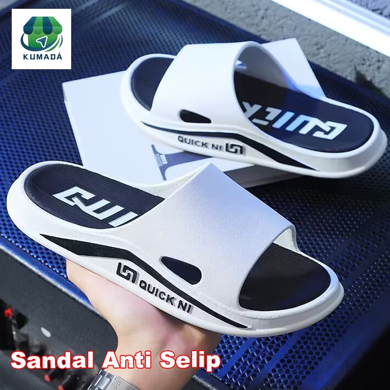 Sandal Pria Sandal Slop Sandal Rumah Sandal Pria Unisex Sandal Slop Flat Empuk Elastis Sandal tebal