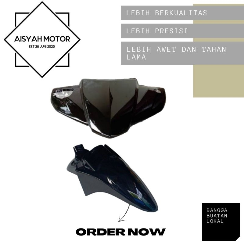 Cover Bodi Batok Depan Spakbor Depan Honda Vario 110 CW Warna Hitam
