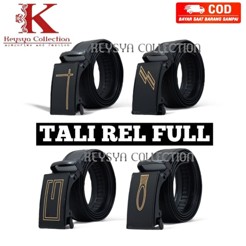 ikat pinggang pria rel / gesper pria rel kulit sintetis
