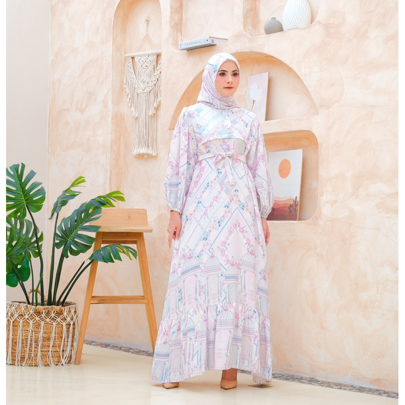 KHADIJAH DRESS SET HIJAB - SOFT BLUE