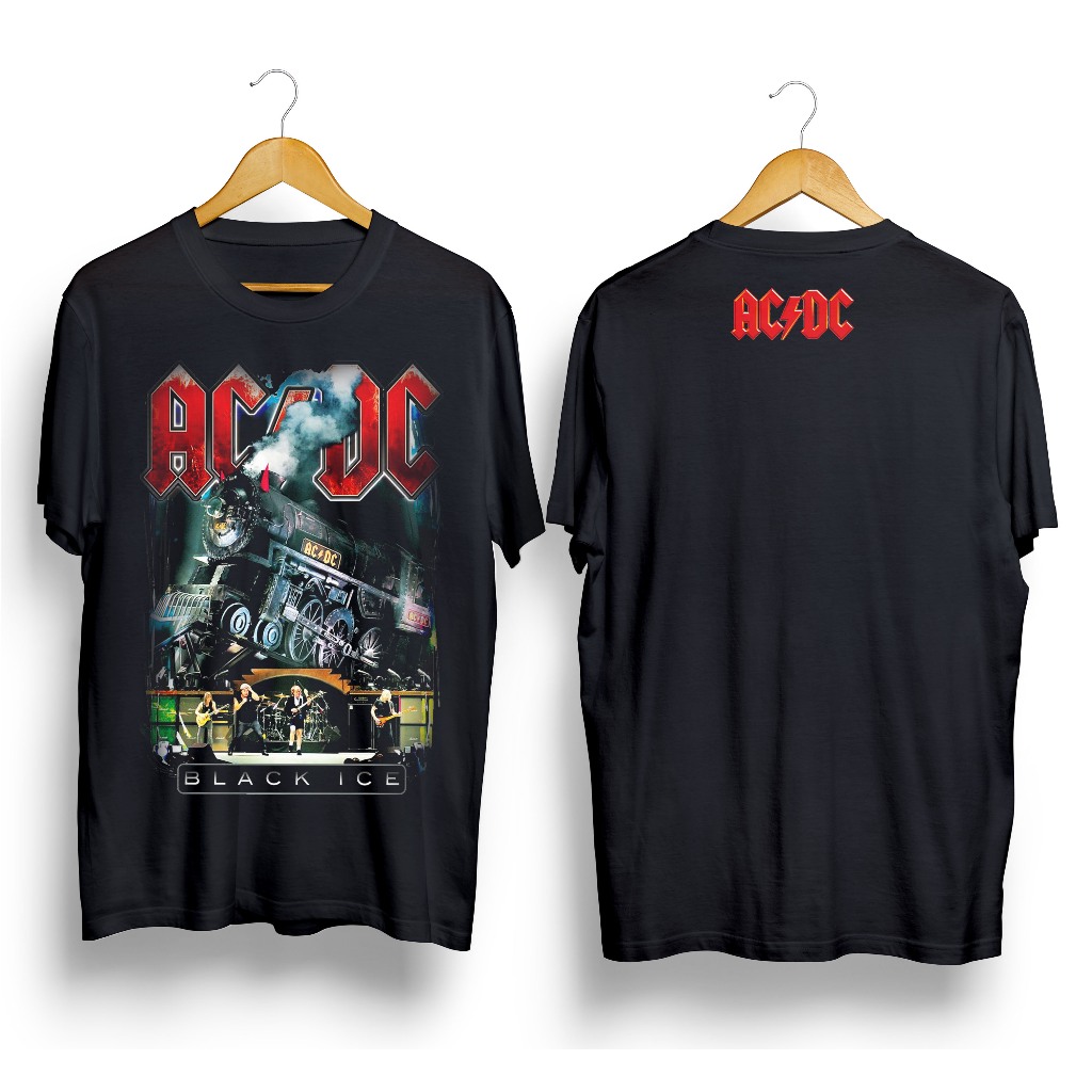 Tshirt ACDC Black Ice | Kaos BAND ACDC | Premium Tshirt ACDC | Baju ACDC | Kaos Pria ACDC | Tshirt B