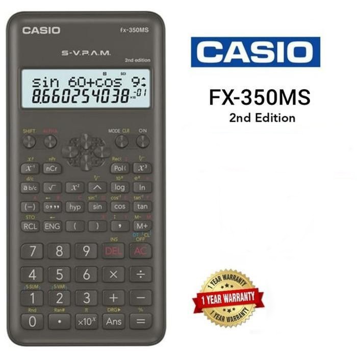 

CASIO® Calculator FX-350MS , Kalkulator Pintar, Scientific Calculator, Kalkulator sekolah & Kantor