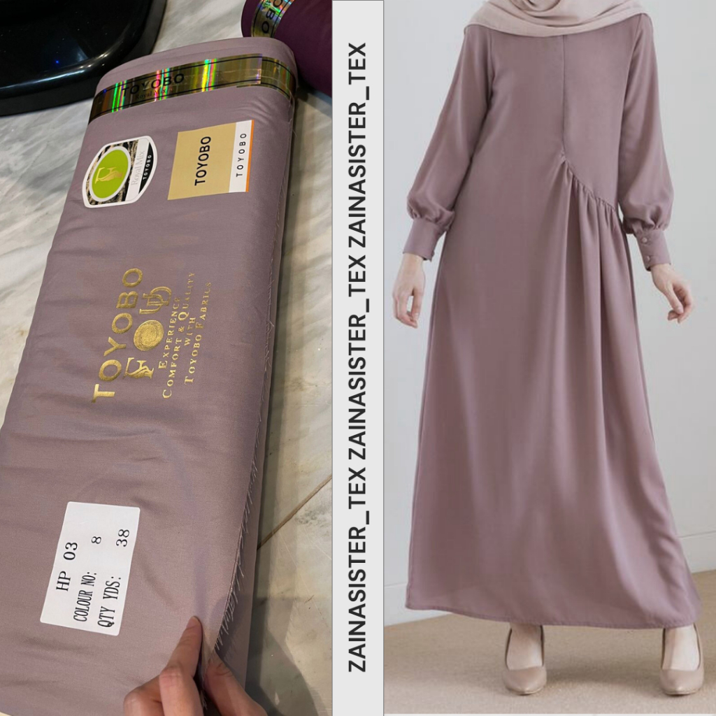 Kain katun Toyobo Royal Mix RM/ kain Toyobo / bahan gamis, dress, tunik, dll Warna Ungu Mauve