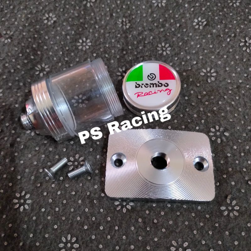 Tutup Minyak Rem brembo Suzuki Satria Fu, Spin, Nex, Axelo Dan Smash-silver