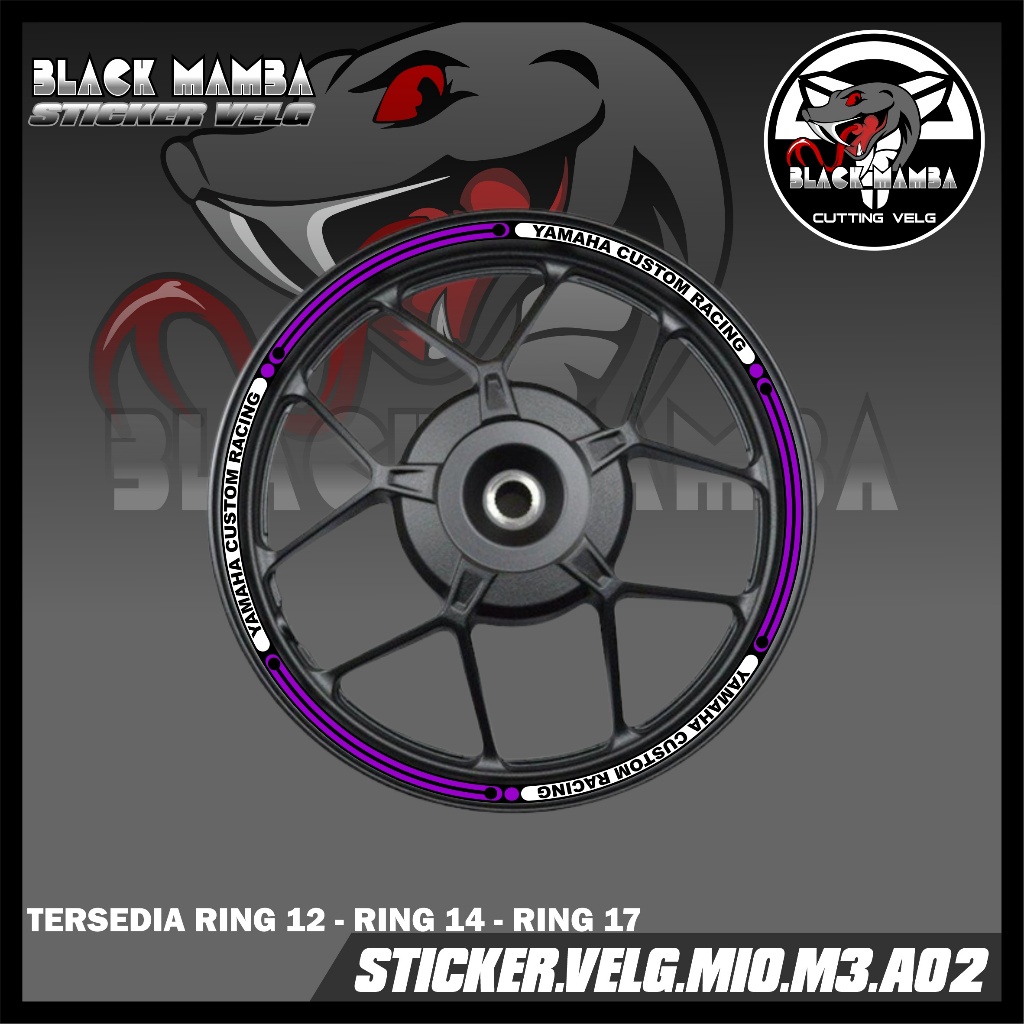 STICKER VELG MIO M3 - STIKER LIS LIST VARIASI BAN/VELG MIO M3 A02