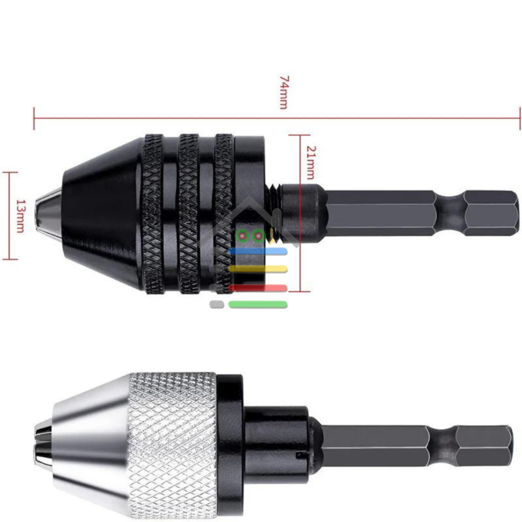 Keyless Drill Chuck Grinder Kepala Bor Mini 0.3 - 6.5MM Mini Mata Bor Drill Chuck Hex Shank