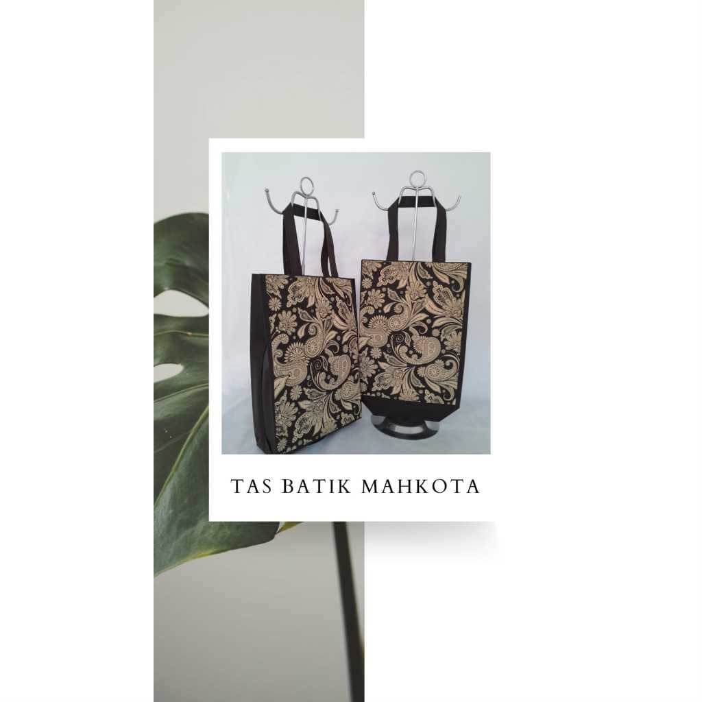 

Tas Spunbond Batik Mahkota Totebag Souvenir - Coklat Tua