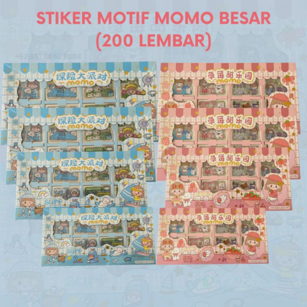 

Stiker Momo Jumbo Bahan Premium, Isi 200 Lembar