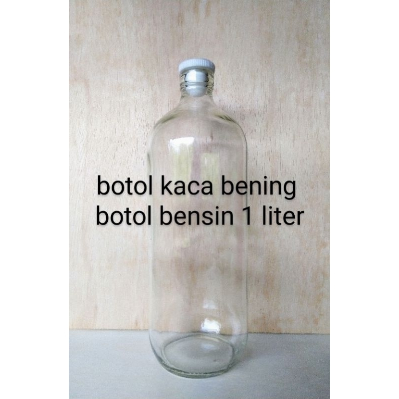 BOTOL BENSIN,botol kaca polos 1liter botol jamu botol obat herbal