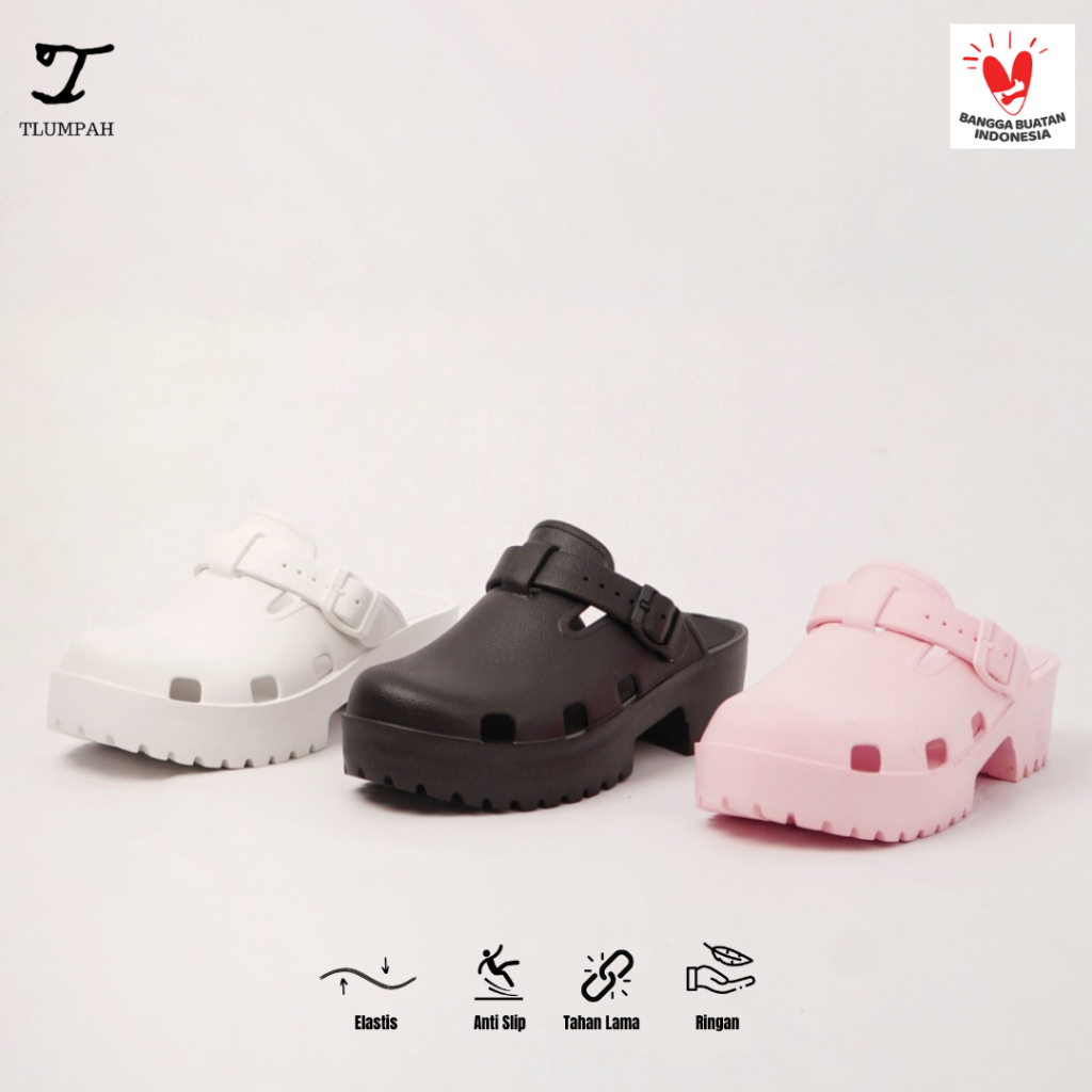 Serra Sandal | Sandal Jepit Hak Tinggi Sandal Karet Wanita Wedges