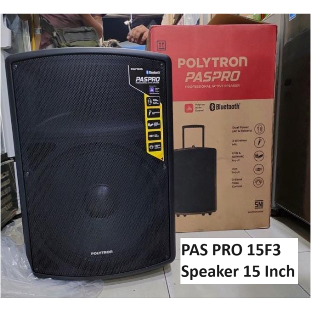 Polytron Speaker Aktif 15 Inch PASPRO 15F3 Bluetooth Indoor Outdoor PASPRO15F3 PAS PRO 15F3