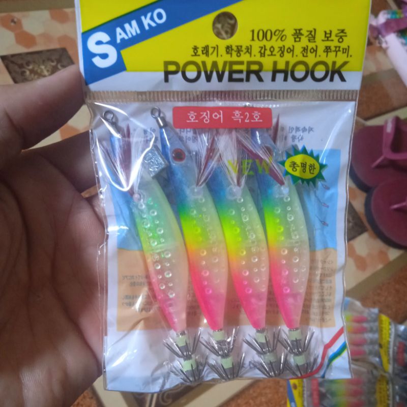 udang udangan pancing cumi pelangi 2.0 samko power hook