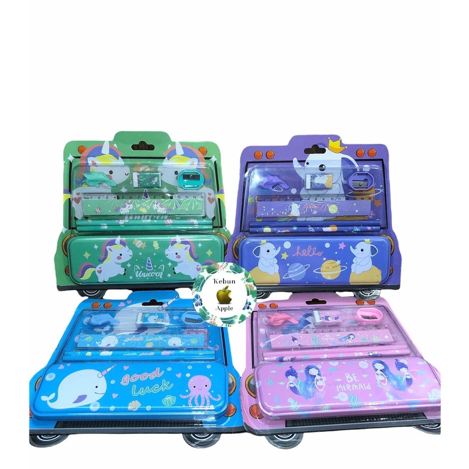 

[KODE INGGD] Set Alat Tulis 7 in 1 /Set Stationary Alat Tulis Anak + Kotak Pensil