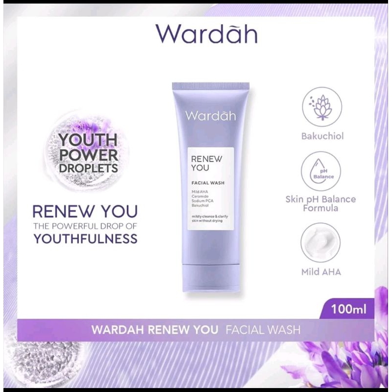 wardah renew you facial wash