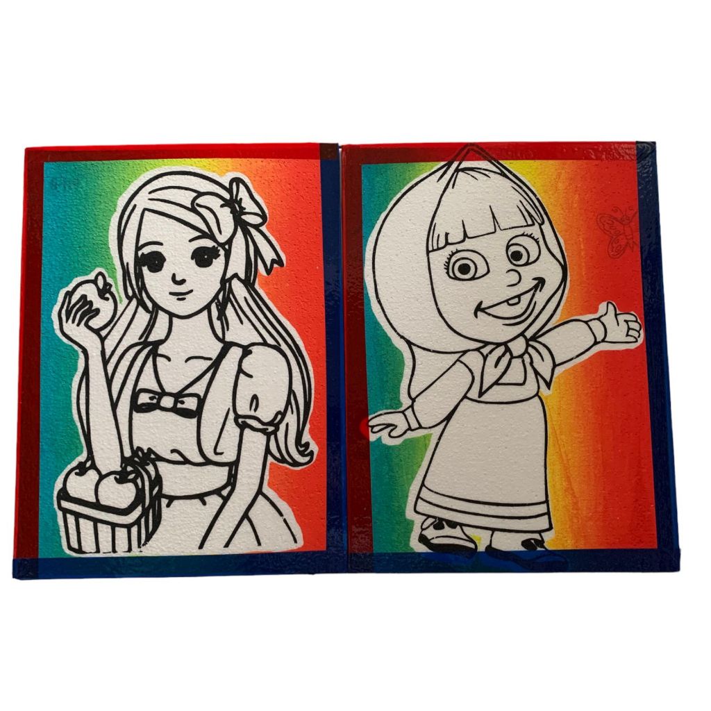 

(25 Pcs) [Lis Lakban] [Rainbow] Sterofoam Lukis uk 33x50 / Sterofoam Mewarnai / Gabus Lukis Pasar Malam