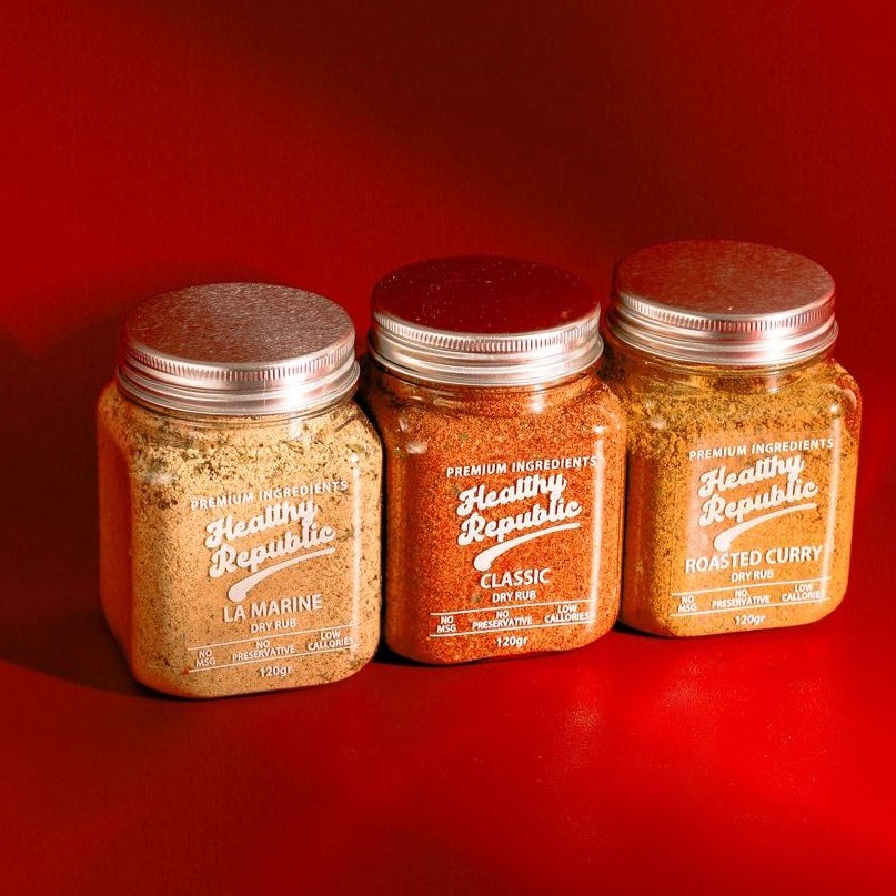 

7A0 [ BUNDLE 3pcs ] Healthy Republic Dry Rub Bumbu Marinasi Serba Guna Rendah Kalori Rendah Lemak 120Gram Paling Popular