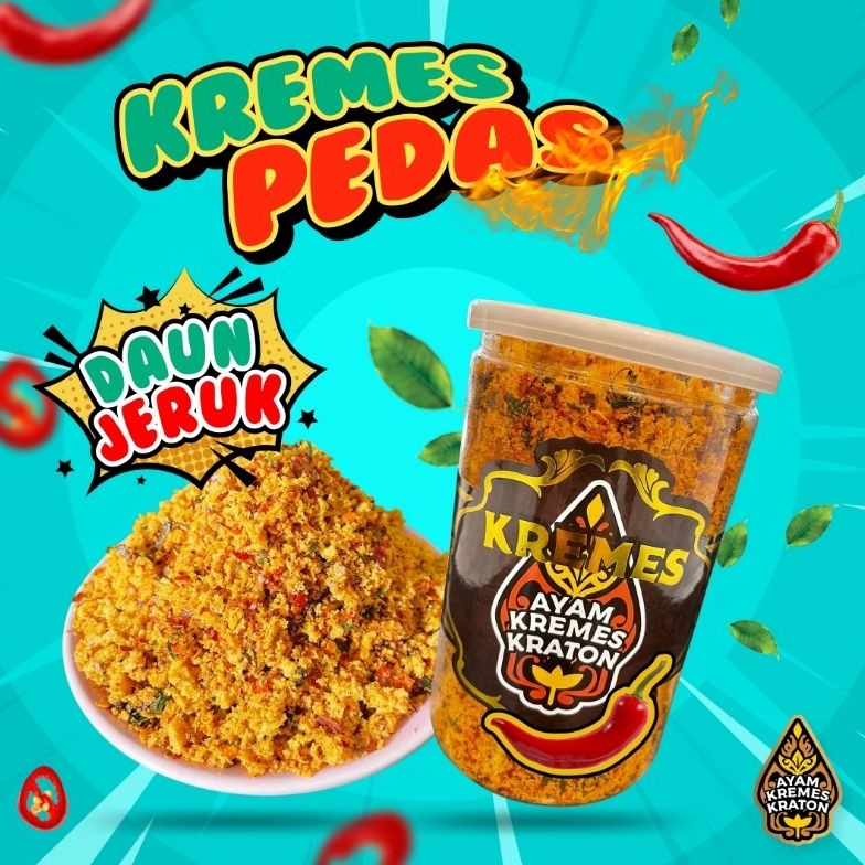 

COD Kremes Pedas Daun Jeruk 260g "Ayam Kremes Kraton" Harga Murah