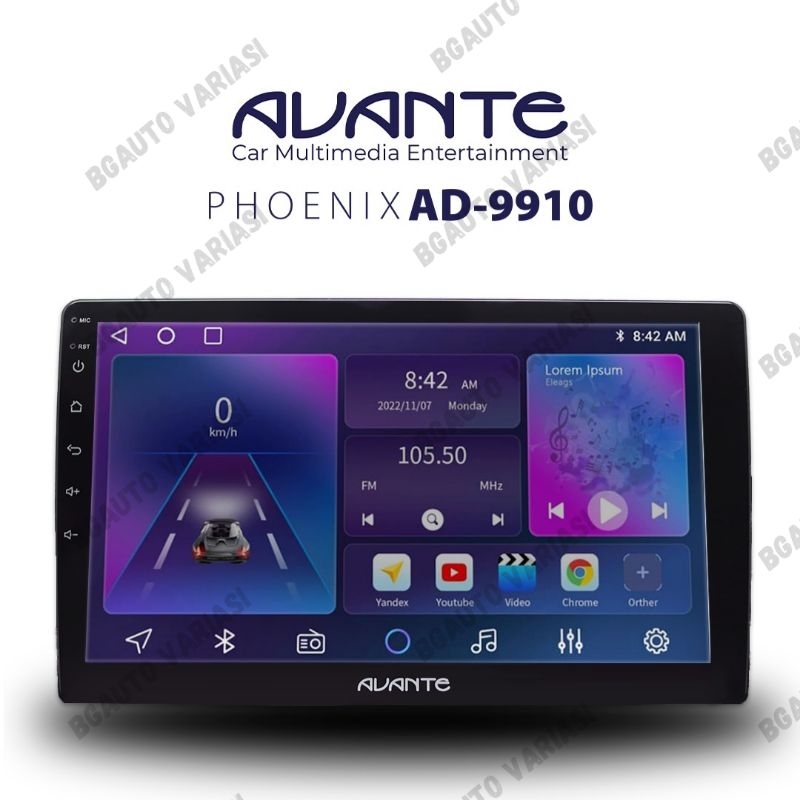 Head Unit Android Avante AD 9910 Garansi Resmi