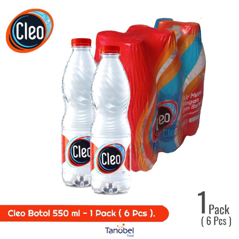 [ Air Mineral CLEO Botol Smart 550 Ml | 1 Pack | @ 6 Pcs ]