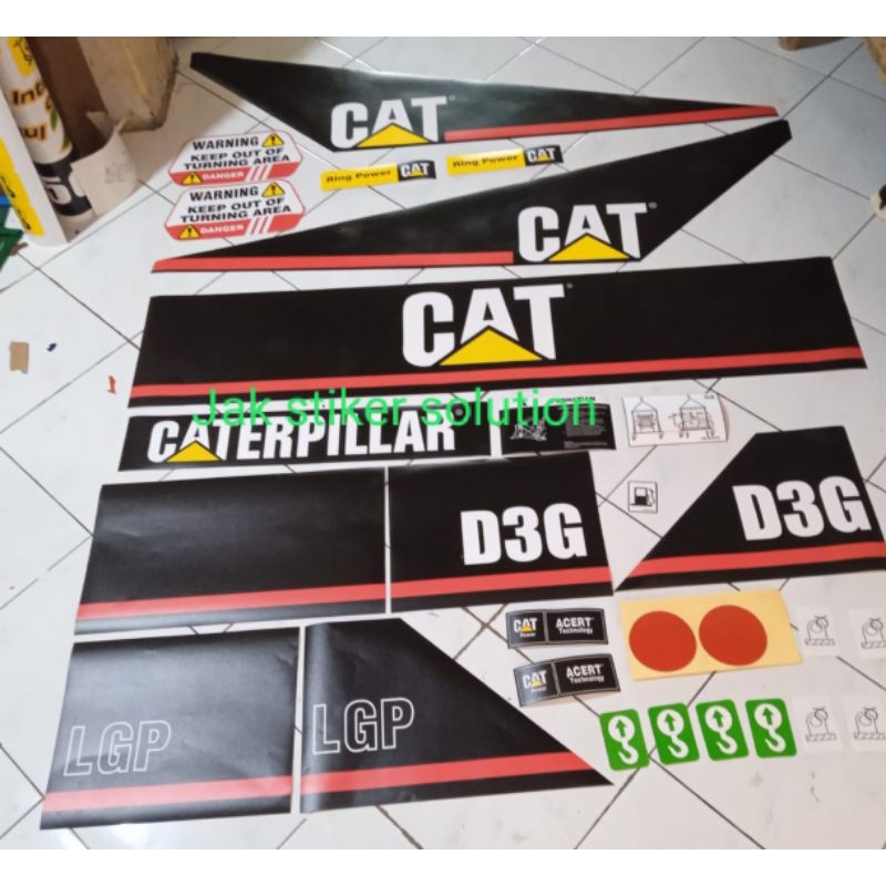 stiker Dozer Cat D3G LGP Decak Alat Berat