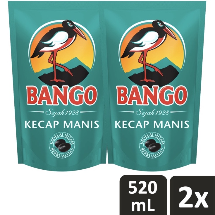 

[✪D55>] BANGO Kecap Manis Soy Sauce Refill Terbuat dari 4 bahan alami berkualitas 520ML x2 Order lagi