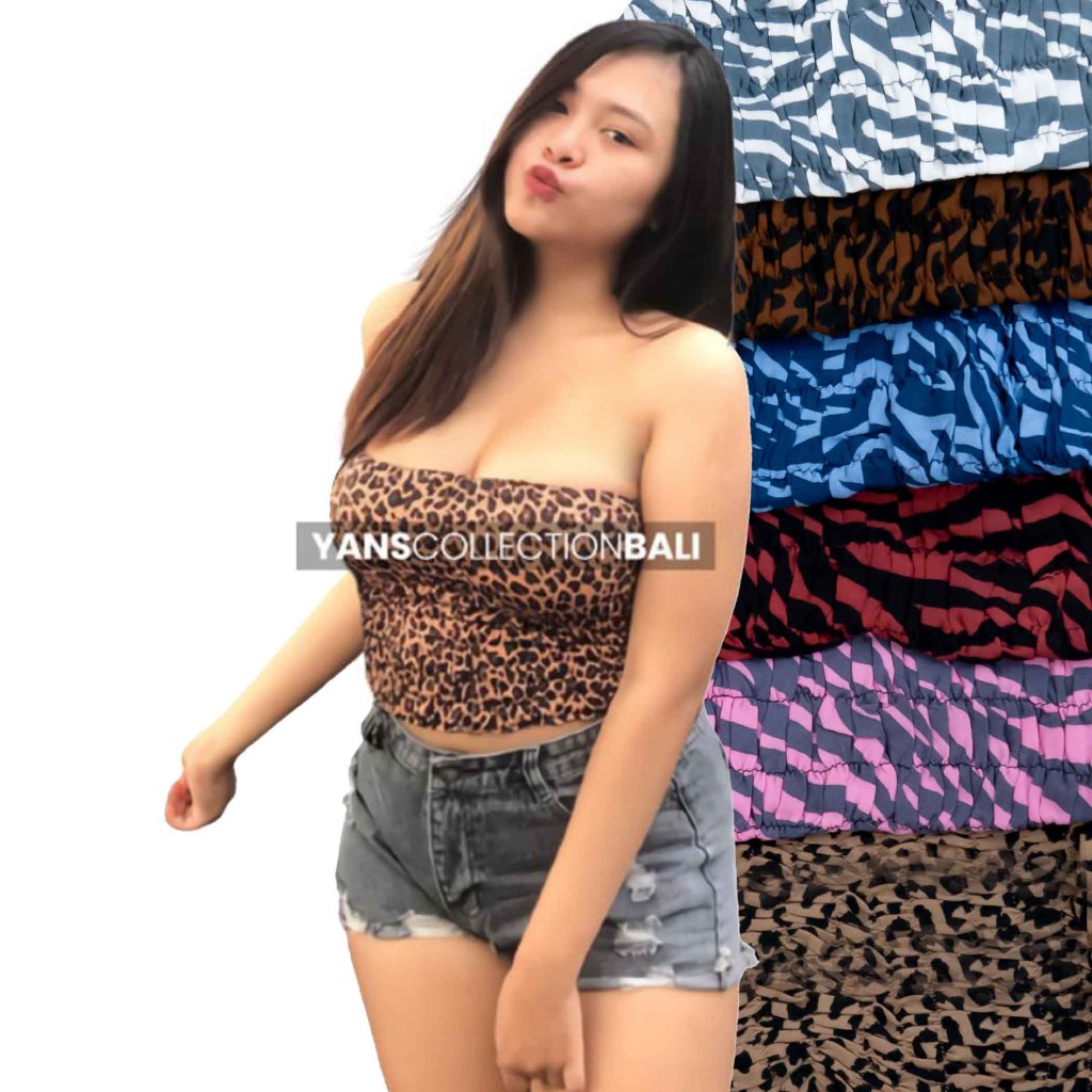 Yans ankin motif kemben pantai Bali kerut inner