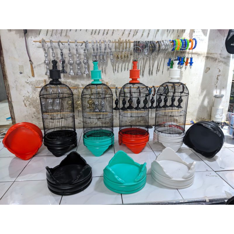 Sangkar Pleci Konin Sogon Holopet Full Set TEBOK PVC Super Tebal REP BNR D24cm TEBOK CINCIN
