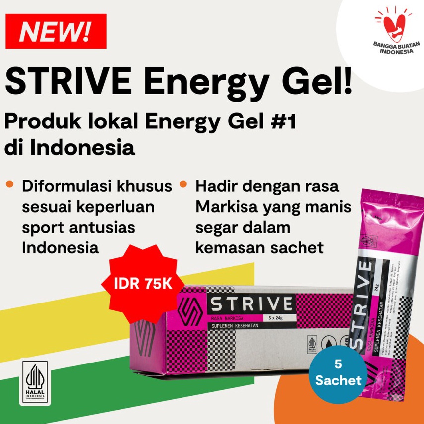 

Best S3ller Energy gel STRIVE not Gugel isotonic suplemen olahraga energi nanas [246]