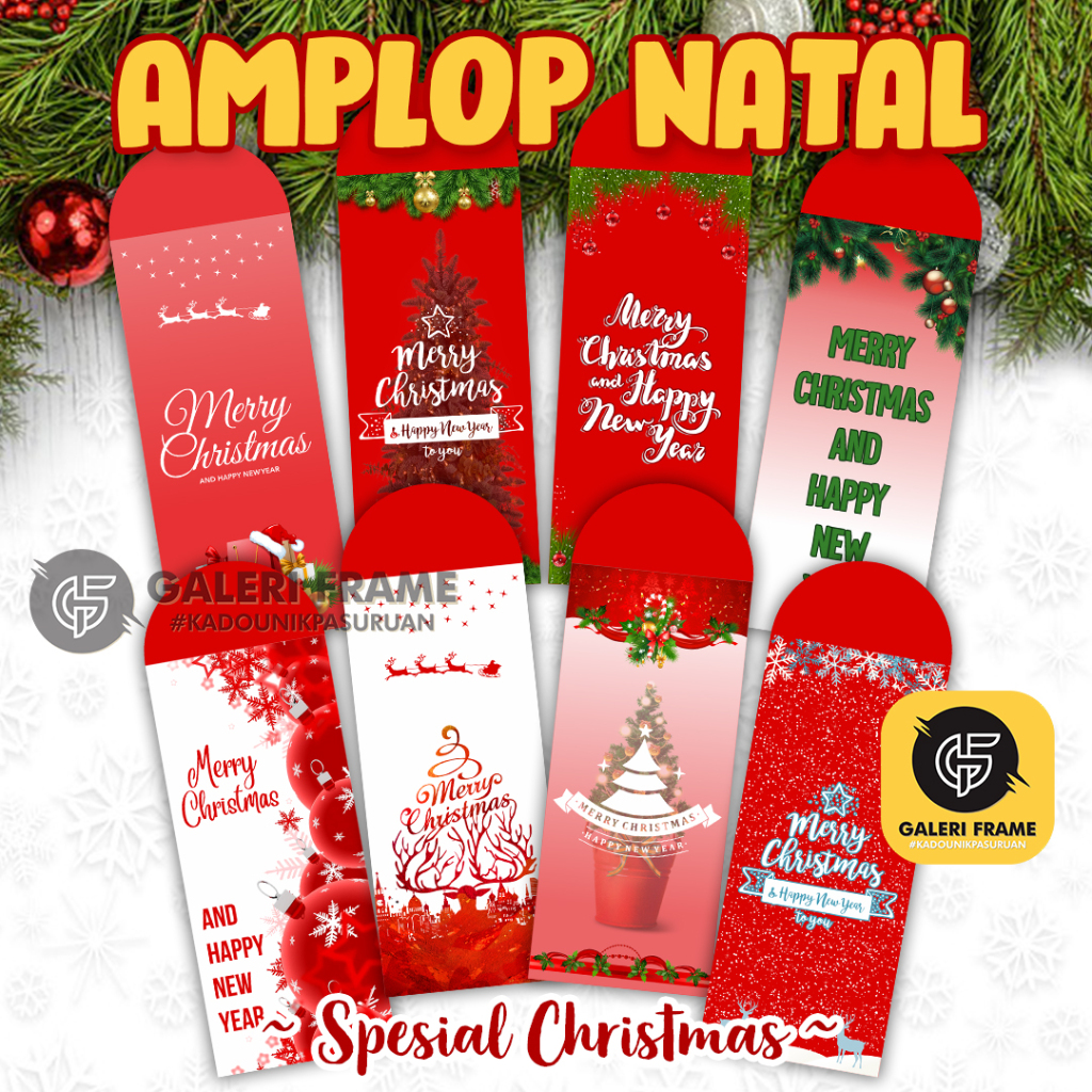 AMPLOP NATAL SPESIAL CHRISTMAS - AMPLOP DAN ANGPAO HARI NATAL DAN TAHUN BARU - AMPLOP ANGPAU NATAL M