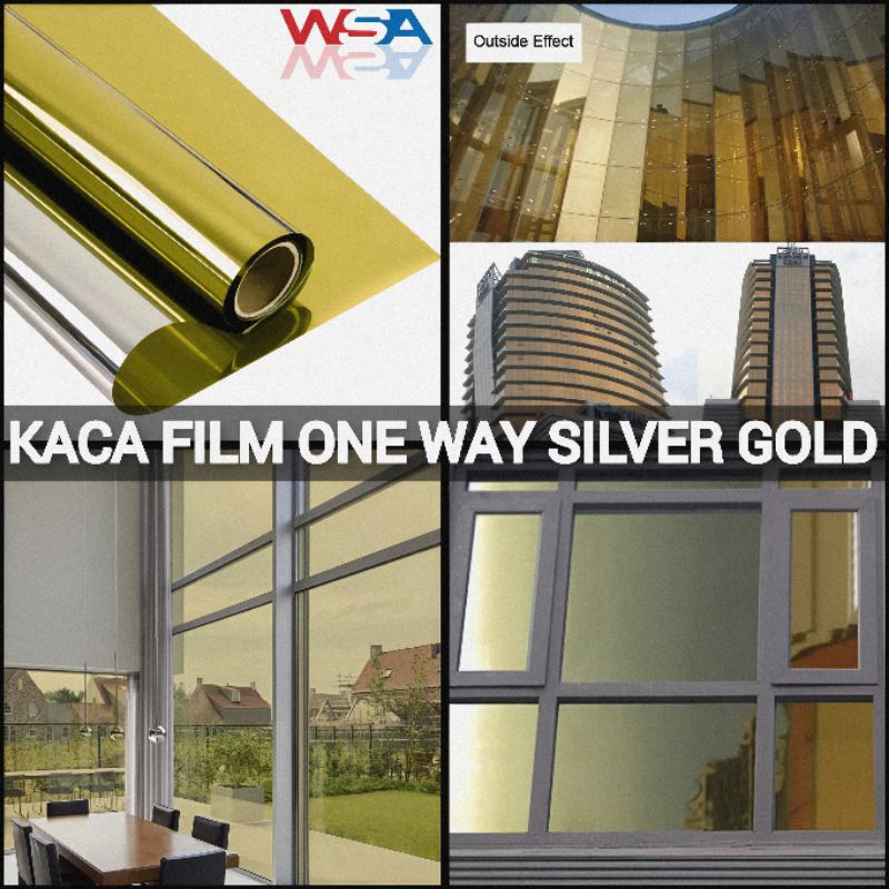 Sticker Stiker Kaca Film Jendela Rumah Kaca Film Silver Gold